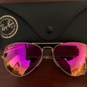 Pink Aviator Ray Ban Sunglasses